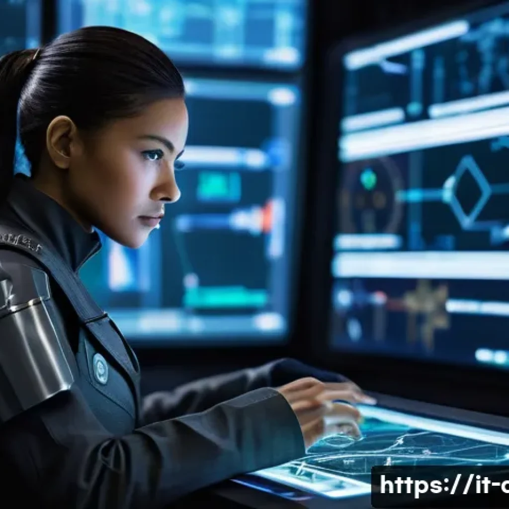 에이지오브제트 연구소 효율적 운영 - **Prompt:** A highly focused, determined female commander, dressed in a sleek, dark grey futuristic ...