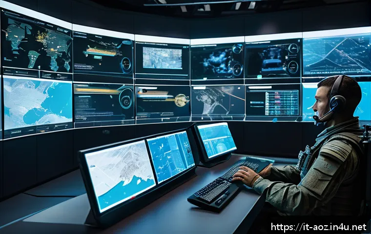 에이지오브제트 적정 레벨의 적 선택 - A detailed futuristic military command center with holographic maps and digital troop statistics dis...